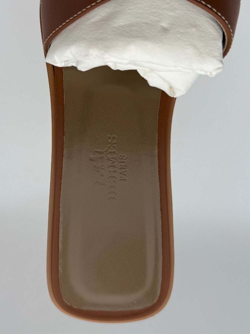 Hermes Oran Sandals Gold 37 - Picture 7 of 13